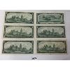 Image 2 : LOT OF 6 - 1954 CDN $1 BANKNOTES