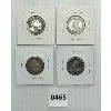 Image 2 : LOT OF 4 - 1909, 1910, 1913 & 1918 CDN 25 CENT PIECES