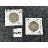 Image 1 : LOT OF 2 - 1X 1900 & 1X 1918 NEWFOUNDLAND 50 CENT PIECES