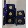 Image 1 : LOT OF 5 - CDN 1973-1976 VOYAGEUR & P.E.I. SILVER DOLLAR COINS 