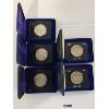 Image 2 : LOT OF 5 - CDN 1973-1976 VOYAGEUR & P.E.I. SILVER DOLLAR COINS 