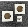 Image 2 : LOT OF 2 - US ONE CENT COINS - 1X 1849 - LG CENT & 1X 1851
