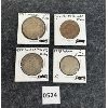 Image 1 : LOT OF 4 - EARLY WORLD COINS - INCL 1772 SPAIN 2 REALES, 1895 SOUTH AFRICA 2 1/2 SHILLING, ETC.