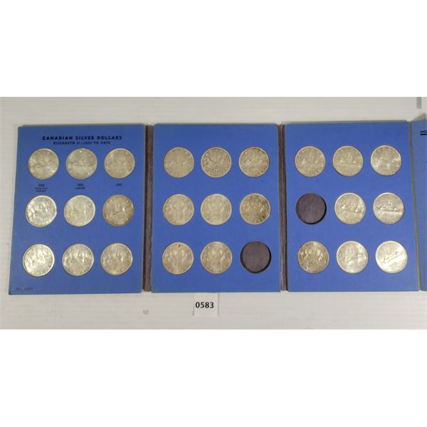 CDN SILVER DOLLAR COLLECTION - INCL 1959 & 1960, ETC. 