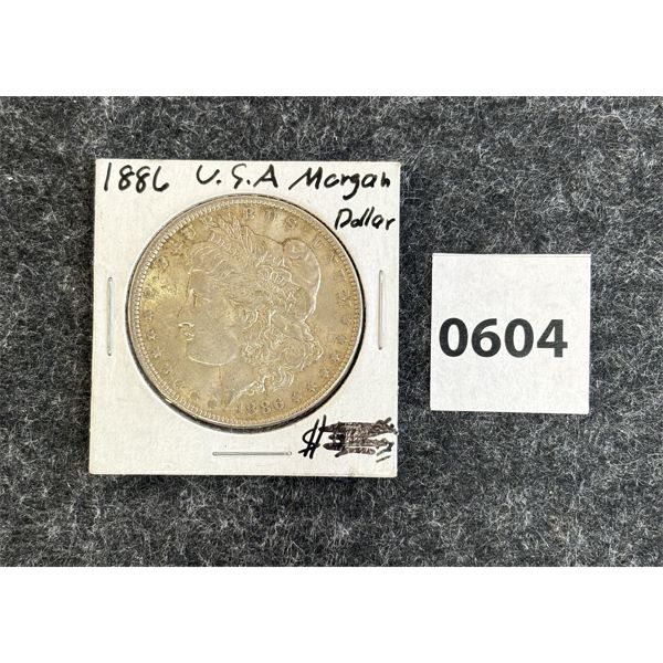 1886 U.S. MORGAN SILVER DOLLAR 