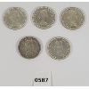 Image 2 : LOT OF 5 - CDN SILVER DOLLARS - INCL 1953 & 1962, ETC
