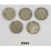 Image 1 : LOT OF 5 - CDN SILVER DOLLARS - INCL 1950, 1951 & 1957. ETC