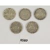 Image 2 : LOT OF 5 - CDN SILVER DOLLARS - INCL 1950, 1951 & 1957. ETC