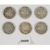 Image 2 : LOT OF 6 - CDN SILVER DOLLARS - INCL 1938, 1949 & 1961. ETC