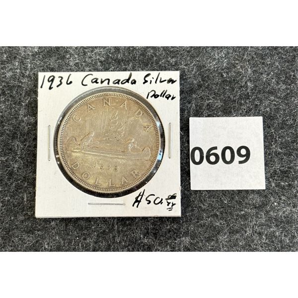 1936 CDN SILVER DOLLAR 