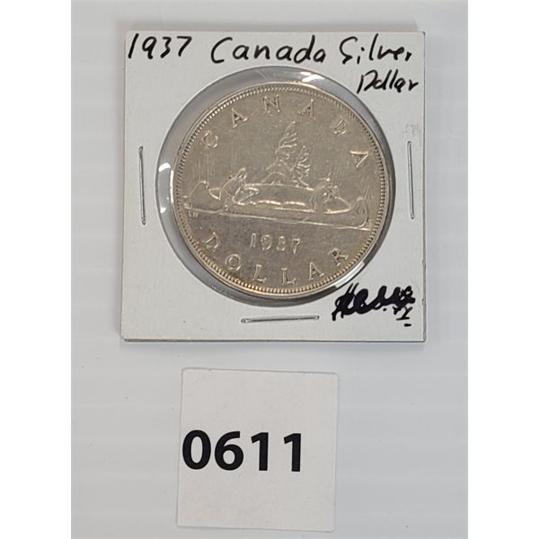 1937 CDN SILVER DOLLAR 