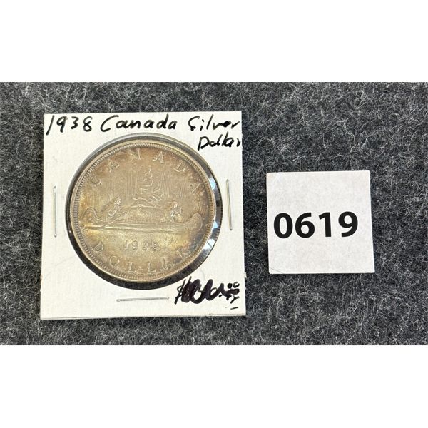 1938 CDN SILVER DOLLAR 