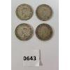 Image 2 : LOT OF 4 - CDN SILVER 50 CENT PCS - INCL 1944, 1945 & 1951, ETC