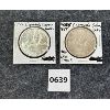 Image 1 : LOT OF 2 - 1955 CDN SILVER DOLLAR COINS 