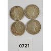 Image 2 : LOT OF 4 - CDN 50 CENT SILVER PCS