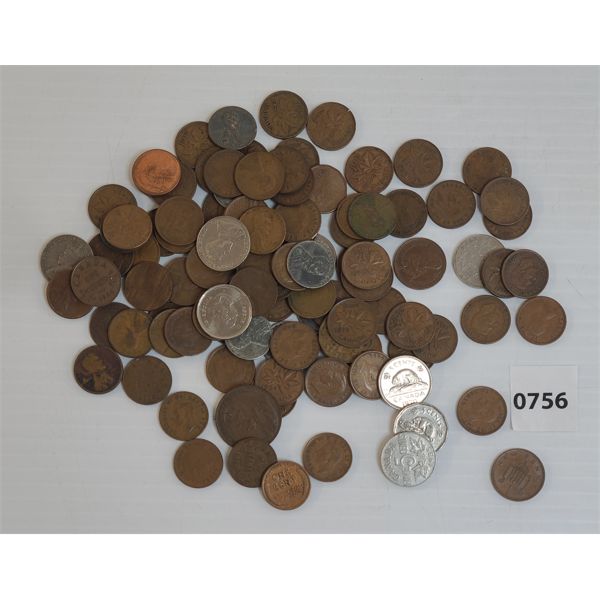 QTY OF MISC CDN/US COINS - SEE ALL PICS