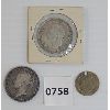 Image 2 : LOT OF 3 - U.K. COINS & TOKEN - INCL 1840 QUEEN VICTORIA HALF CROWN, PASCALLS GOLDEN MALTEX, ETC.