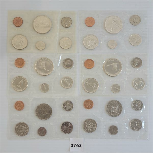 LOT OF 6 - RCM UNCIRCULATED 1965-1970 COIN SETS