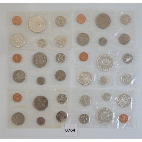 LOT OF 6 - RCM UNCIRCULATED 1963-1970 COIN SETS