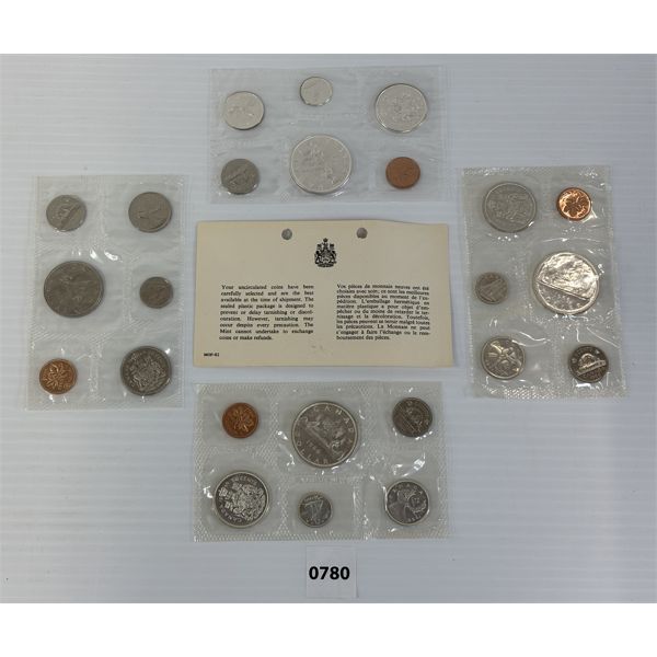 LOT OF 4 - RCM UNCIRCULATED 1963-1969 COIN SETS