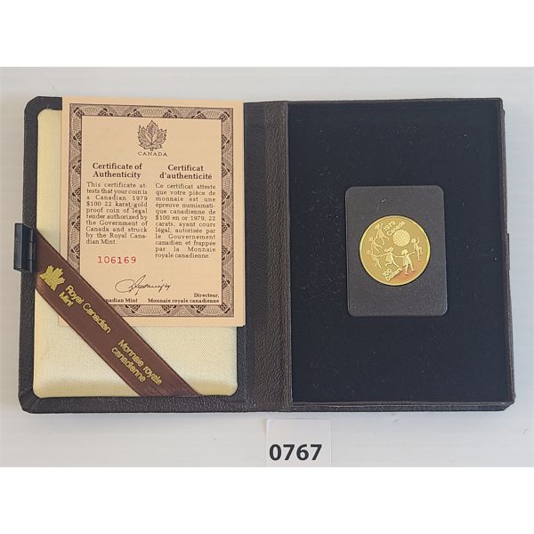 1979 RCM $100 22K GOLD PROOF COIN