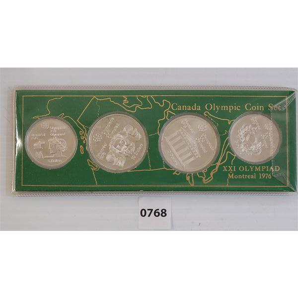 1976 CND XXI OLYMPIAD MONTREAL $5 & $10 SILVER COIN SET