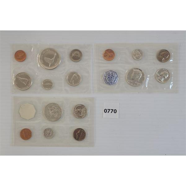 LOT OF 3 - RCM/U.S. UNCIRCULATED 1964 & 1967 COIN SETS