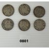 Image 1 : LOT OF 6 - CDN 50 CENT SILVER PCS - INCL 1910 & 1920, ETC.