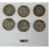 Image 2 : LOT OF 6 - CDN 50 CENT SILVER PCS - INCL 1910 & 1920, ETC.