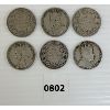 Image 2 : LOT OF 6 - CDN 50 CENT SILVER PCS - INCL 1910 & 1919, ETC.