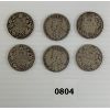 Image 1 : LOT OF 6 - CDN 50 CENT SILVER PCS - INCL 1910 & 1916, ETC.
