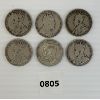 Image 2 : LOT OF 6 - CDN 50 CENT SILVER PCS - INCL 1910 & 1949, ETC.