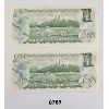 Image 2 : LOT OF 2 - 1973 CDN $1 SEQUENTIAL BANKNOTES