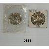 Image 1 : LOT OF 2 - 1962 & 1966 CDN VOYAGEUR SILVER DOLLAR COINS 