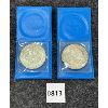 Image 2 : LOT OF 2 - 1968 XIX OLYMPIAD MEXICO 25 PESO SILVER COINS 