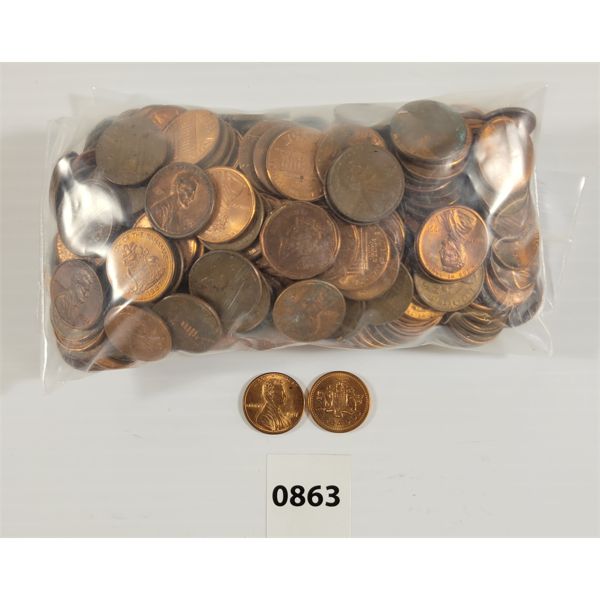 QTY OF CDN & US PENNIES