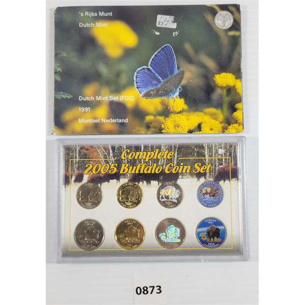 LOT OF 2 - 1991 DUTCH MINT & 2005 BUFFALO SET