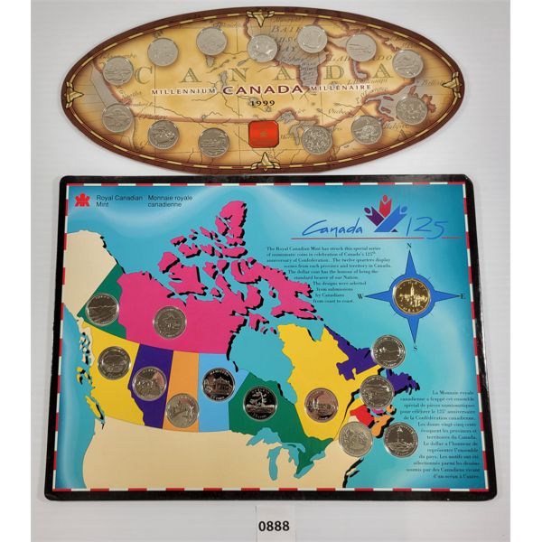 LOT OF 2 - RCM 1999 MILLENNIUM & 125TH ANNIVERSARY OF CONFEDERATION SETS