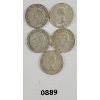Image 2 : LOT OF 5 - CDN SILVER 50 CENT PCS - INCL 1950 & 1952