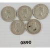 Image 2 : LOT OF 5 - CDN SILVER 50 CENT PCS - INCL 1953 & 1956
