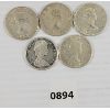 Image 2 : LOT OF 5 - CDN 50 CENT PCS - INCL 1967 & 1963, ETC.