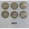 Image 1 : LOT OF 6 - 1965 CDN SILVER 50 CENT PCS 