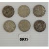Image 1 : LOT OF 6 - 1940-1952 CDN SILVER 50 CENT PCS 