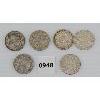 Image 1 : LOT OF 6 - 1943-1966 CDN SILVER 50 CENT PCS 