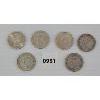 Image 1 : LOT OF 6 - 1941-1962 CDN SILVER 50 CENT PCS 