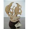 Image 1 : 4" bone carved with 2 eagles in a tree outstanding carving- imported, not Alaskan()
