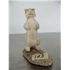 Image 1 : Fossilized ivory 3" standing otter done by Iyak mounted on fossilized ivory base ()