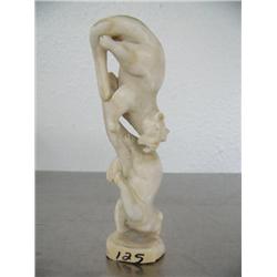 Antler carving 2 sea otters- imported, not Alaskan ()