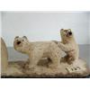 Image 3 : 10" bone carving of 3 bears with inset baleen eyes/noses on baleen base by H. B. Slwooko ()