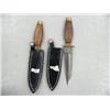 Image 1 : Set of 2 knives- 10" long with leather sheath ()